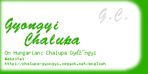 gyongyi chalupa business card